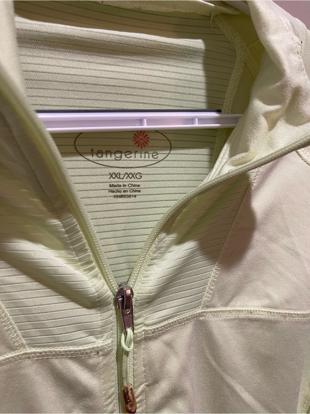 Tangerine Women's Light Lime Full-Zip Hoodie size XXL - Picture 3 of 4